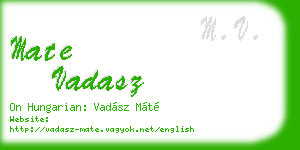 mate vadasz business card